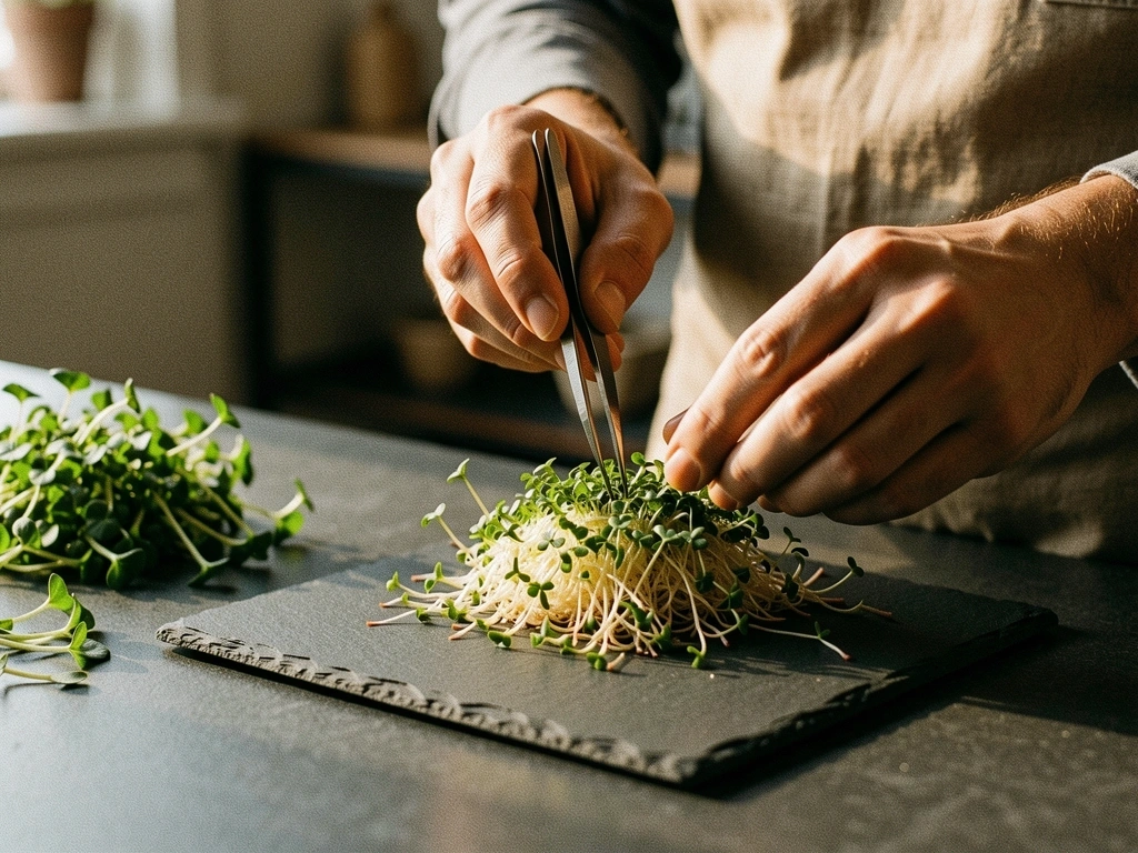 Anrichtung in der Kochschule